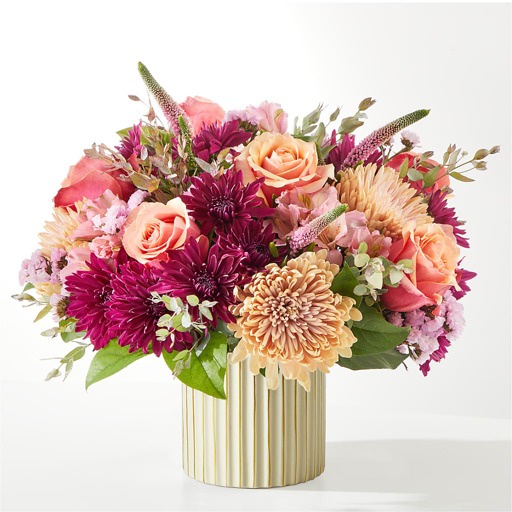 Berry Cobbler Bouquet with Ivory Vase –  Bulldog Flowers, Athens GA