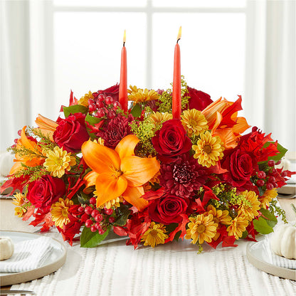 Autumn's Embrace Centerpiece –  Bulldog Flowers, Athens GA